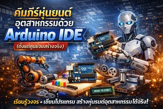 🚀 คัมภีร์หุ่นยนต์อุตสาหกรรมด้วย Arduino IDE (ตั้งแต่ศูนย์จนสร้างจริง)